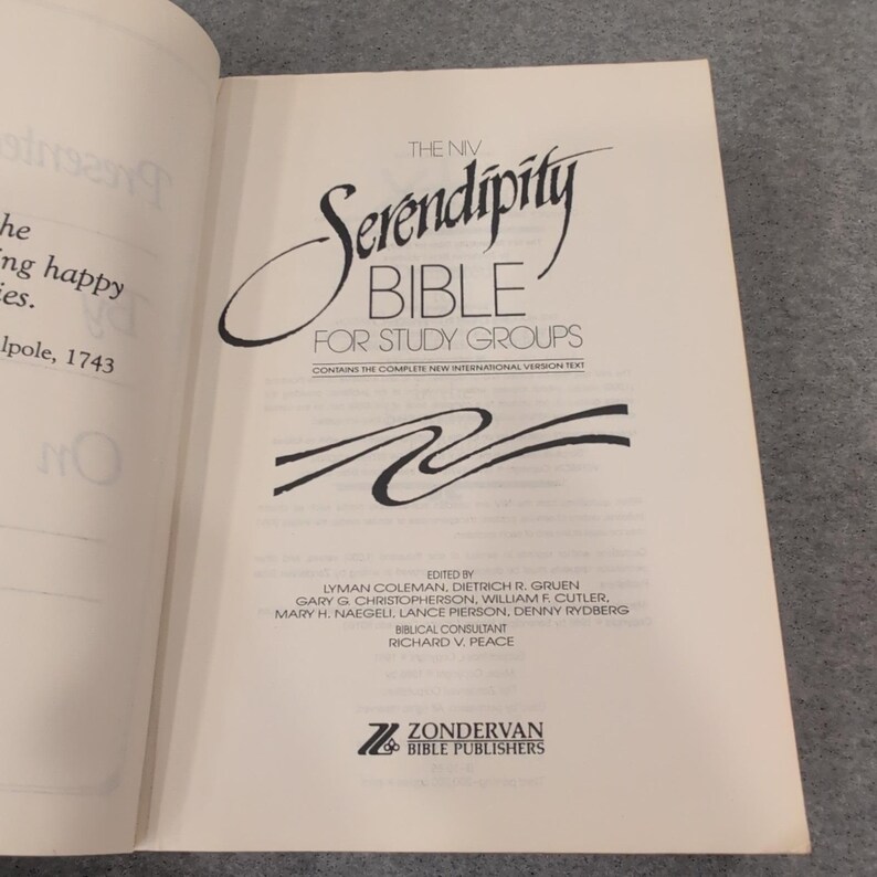 NIV セレンディピティ聖書（学習グループ向け）ゾンダヴァン社 1989年 第2版 ソフトカバー 画像 4