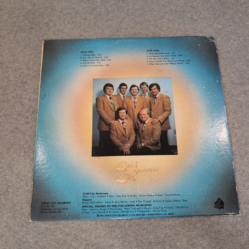 Gold City Quartet First Day In Heaven Vinyl LP Album 1981 IRC 1144 Gospel image 2