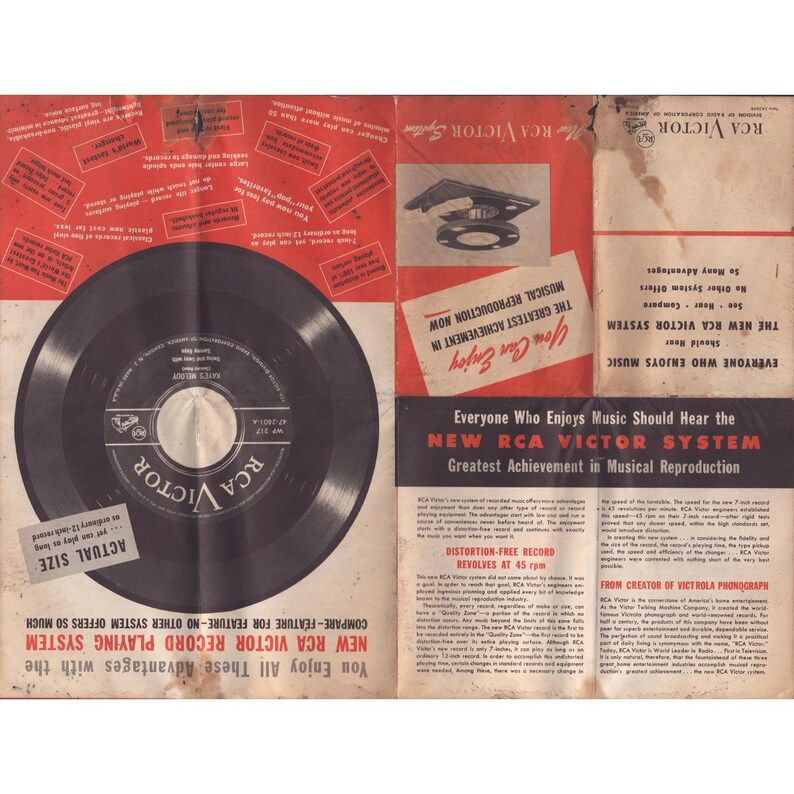 Vintage RCA Victor 45 RPM System Promotional Brochure Catalog Circa 1949 image 3