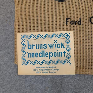Brunswick Needlepoint 1917 Ford Coupe T Finished Wool Canvas P-946 Handmade image 4