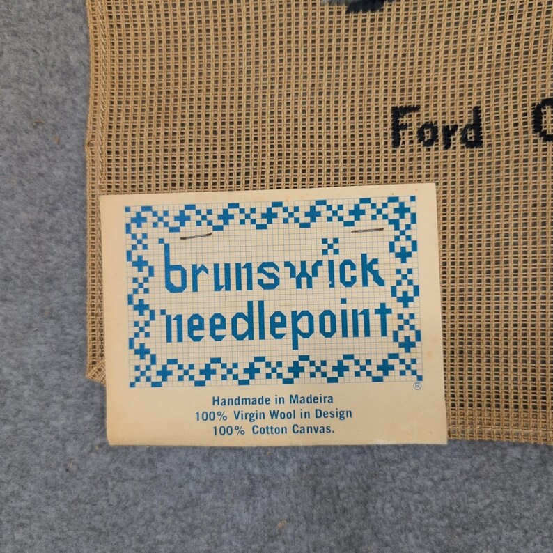 Brunswick Needlepoint 1917 Ford Coupe T Finished Wool Canvas P-946 Handmade image 4