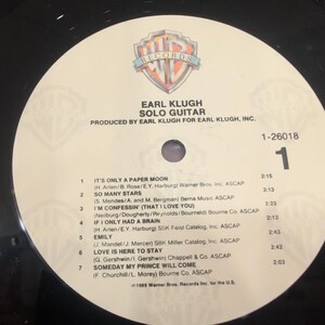 Earl Klugh Solo Guitar Vinyl LP 1989 Warner Bros 1-26018 Jazz Instrumental image 4