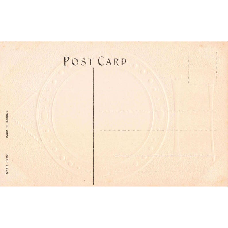 Antique 1910 Easter Postcard Rocked in the Cradle of the Deep Saxony Embossed VG image 2