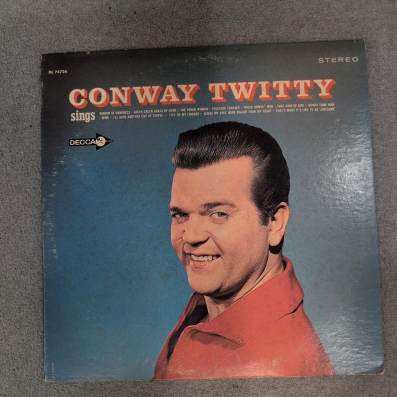 Conway Twitty Sings Vinyl LP Decca DL 74724 Stereo 1966 Country Music Album image 1
