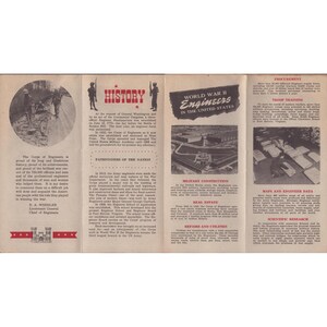 1946 US Army Corps of Engineers WWII Overseas History Fold-Out Brochure VG image 5