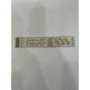 Vintage Cavalier Motel Matchbook Cover Richmond VA Advertising Collectible image 1