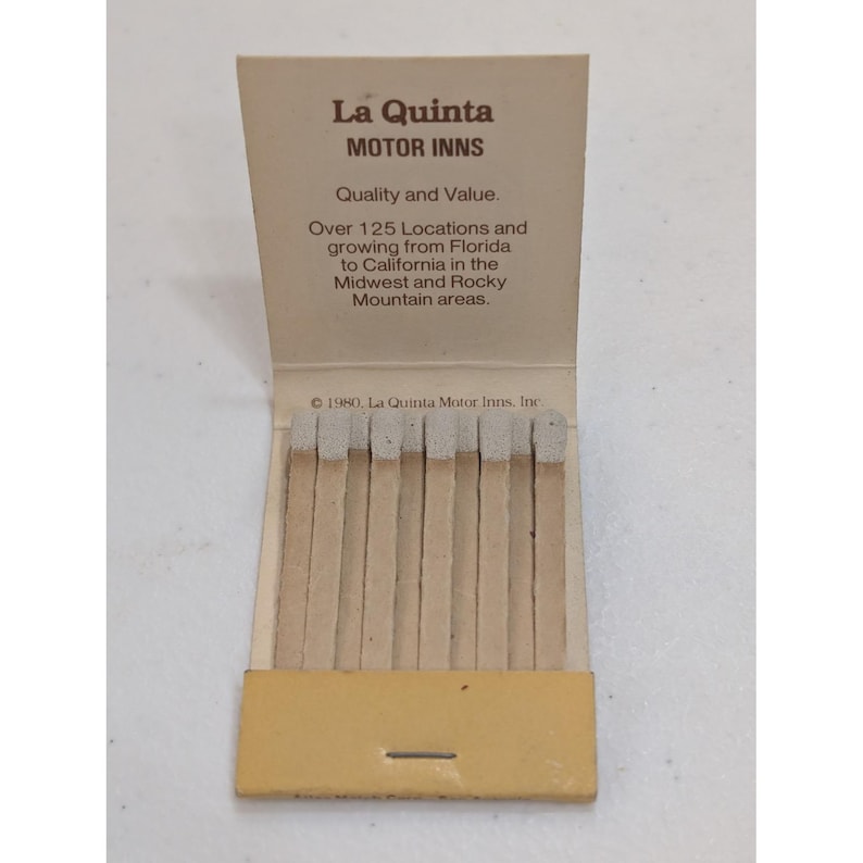 La Quinta Motor Inns Matchbook Vintage Hotel Advertising Collectible 1980 image 3