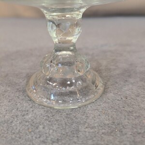 Tiffin Franciscan Kings Crown Clear Pedestal Covered Candy Compote Dish Vintage image 2