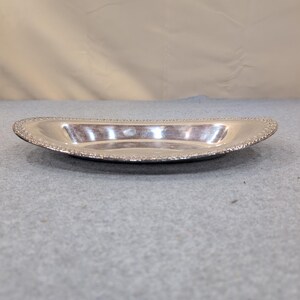 Wilcox International Silver Co Rose Marie Silverplate Oval Serving Tray Dish image 2