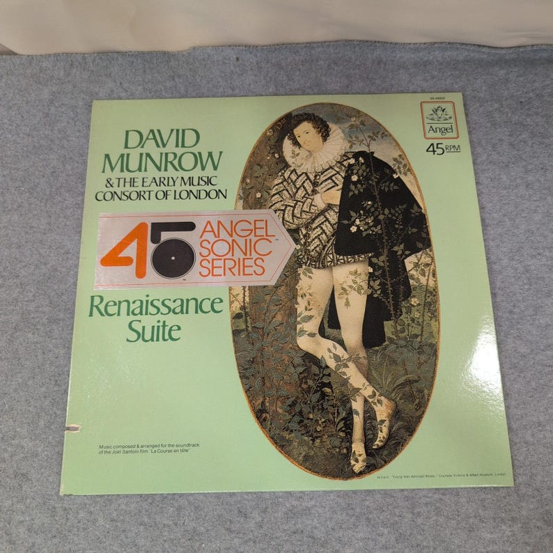 David Munrow Renaissance Suite Angel Sonic Series 45 RPM Vinyl LP SS-45020 image 1