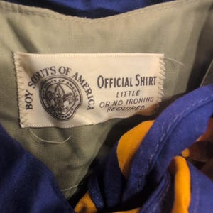 VTG Boys Scouts of America Official Shirt District Camporee Patch Scout Uniform image 4