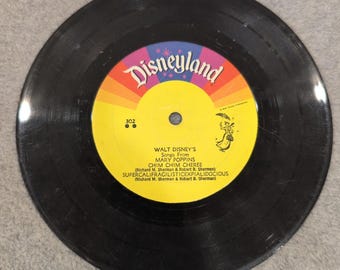 Walt Disney Mary Poppins Songs and Story Disneyland Records 7-inch Vinyl 45 302