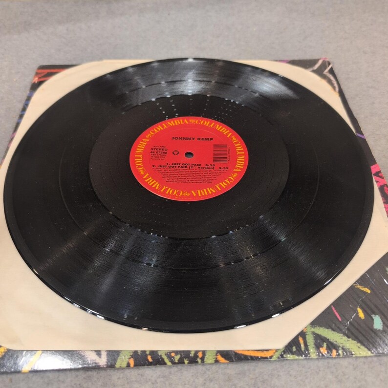 Johnny Kemp Just Got Paid 12" Vinyl Single 1988 Columbia 44 07588 New Jack Swing image 3