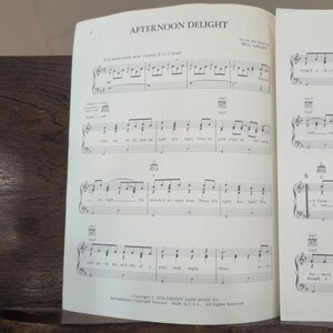 Afternoon Delight Sheet Music Starland Vocal Band 1976 Bill Danoff image 2