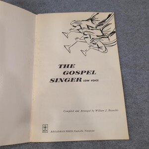 The Gospel Singer Low Voice Music Book Compiled Arranged William J Reynolds image 2