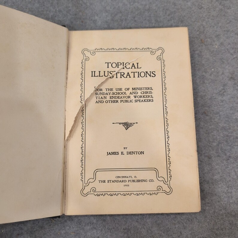 Topical Illustrations James E Denton 1903 Antique Religious Hardcover Book image 3