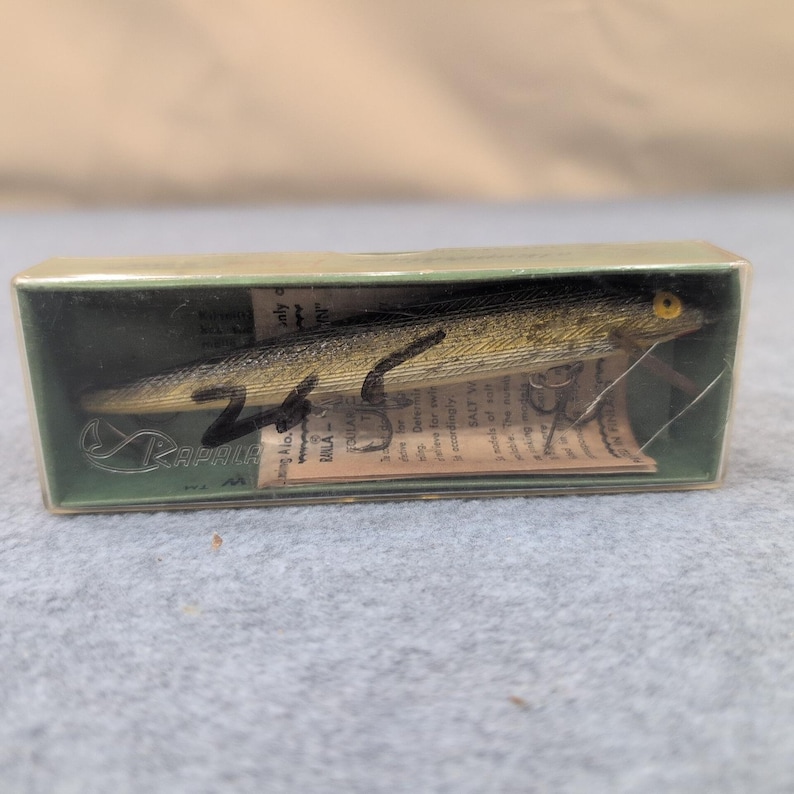 Vtg Rapala Original Finnish Wobbler CD 11S Saltwater Fishing Lure Gold Silver image 5