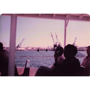 Vintage 1970s Pearl Harbor Hawaii Navy Ships Tour Boat Photo Lot of 8 image 3