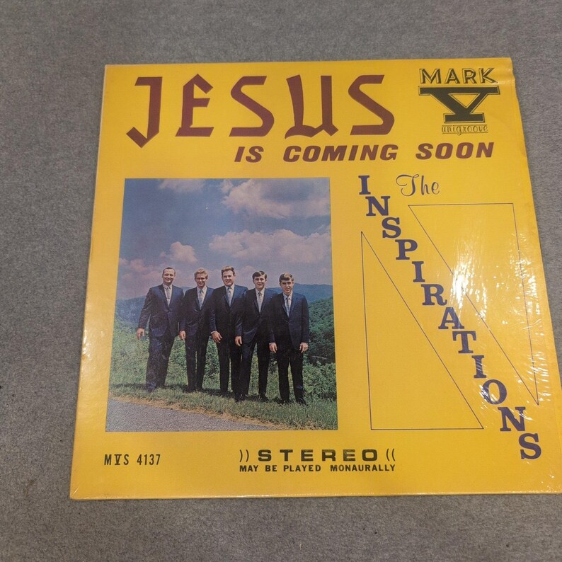 The Inspirations Jesus Is Coming Soon Mark V Unigroove MV 4137 Vinyl LP Record image 1