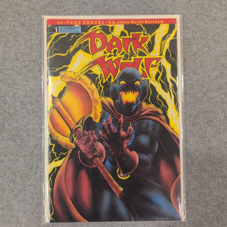Dark Wolf Annual 1 Eternity Comics 1990 RA Jones Butch Burcham Copper Age VG+ image 1