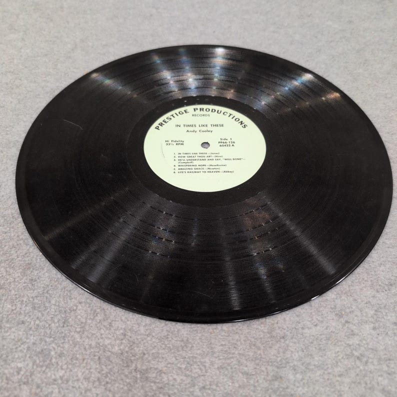 Andy Cooley In Times Like These Vinyl LP Gospel Hymns Prestige Productions 60422 image 6