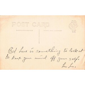 Antique RPPC Edwardian Woman Portrait Real Photo Postcard Cyko Stamp Box VG image 2
