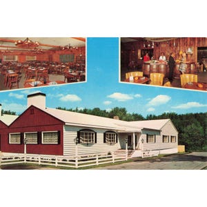Vintage 1965 Anthony's Steak House Framingham Massachusetts Postcard Route 9 MA image 1