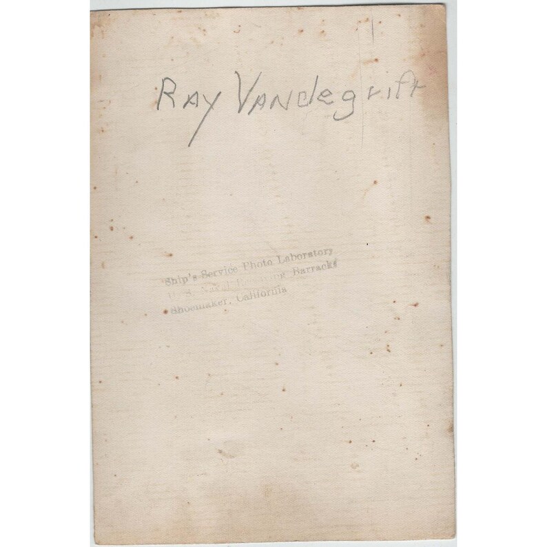 Vintage WWII US Navy Portrait Ray Vandegrift Shoemaker California 6x4 Photo image 2