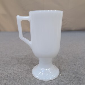 Mary Mahoneys Old French House Biloxi Mississippi Milk Glass Footed Mug White image 2
