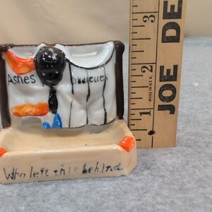 Vintage Made in Japan Ceramic Novelty Ashtray Who Left This Behind Humorous VG image 5