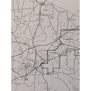 Vintage 1979 Macon County Alabama Highway Map Road Atlas Tuskegee 25" x 18" image 4