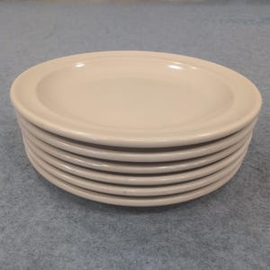 Vintage Super Don-Ite Edward Don & Co Chicago Tan Plates Set of 6 Melamine image 1