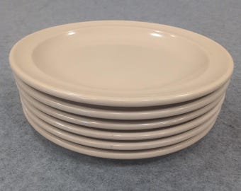 Vintage Super Don-Ite Edward Don & Co Chicago Tan Plates Set of 6 Melamine
