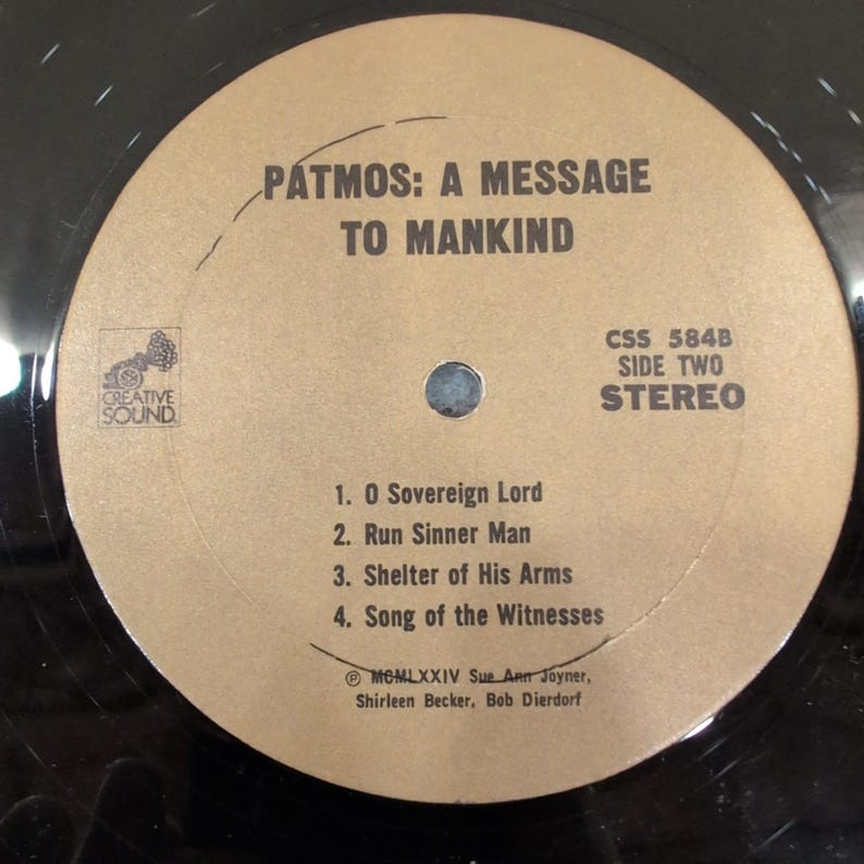 Patmos A Message To Mankind 2LP Vinyl Record 1974 Creative Sound CSS 584 VG image 4