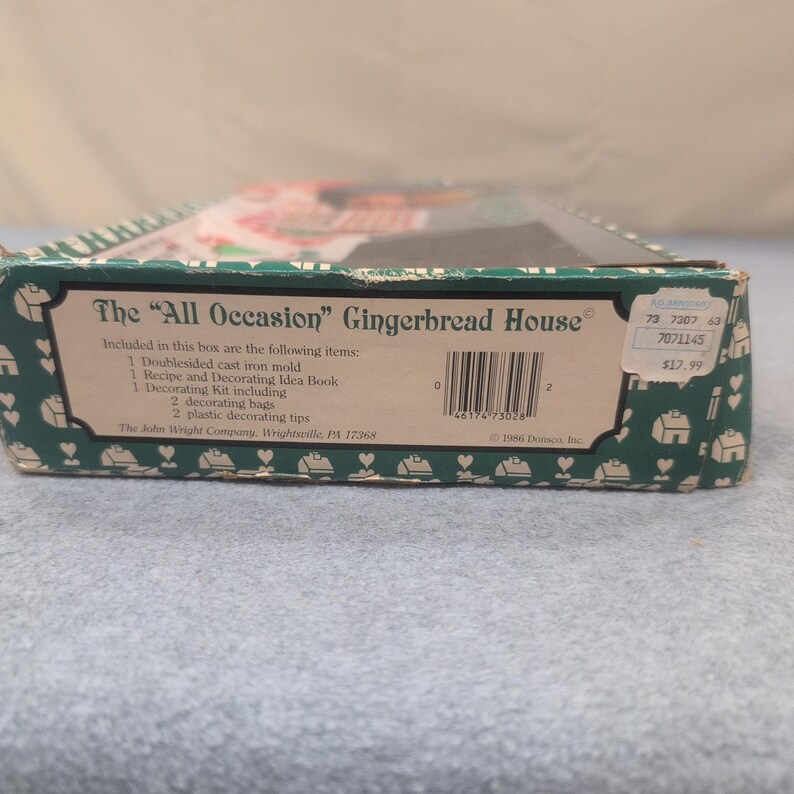 John Wright Fun & Easy All Occasion Gingerbread House Cast Iron Mold Kit 73-028 image 5