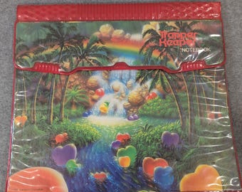 Vintage 1992 Mead Trapper Keeper Notebookmap tropische waterval hartafdruk