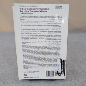 The Kindness of Strangers The Life of Tennessee Williams Donald Spoto Paperback image 2
