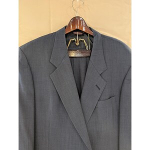 Hart Schaffner Marx Parisian Men's Blue Worsted Wool Two Piece Suit 51L image 2