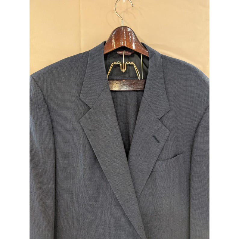 Hart Schaffner Marx Parisian Men's Blue Worsted Wool Two Piece Suit 51L image 2