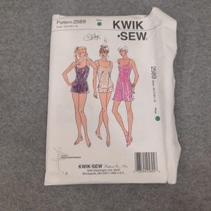 Kwik Sew 2589 Misses Chemise Camisole Shorts Pattern XS-XL Kerstin Martensson image 1