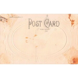 Antique Embossed Xmas Postcard Child Sledding Bells Vtg 803/2 Divided Back image 2
