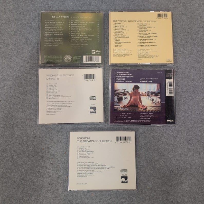 Windham Hill Narada New Age CD Lot Suzanne Ciani Shadowfax Sampler 5 Disc Set image 2