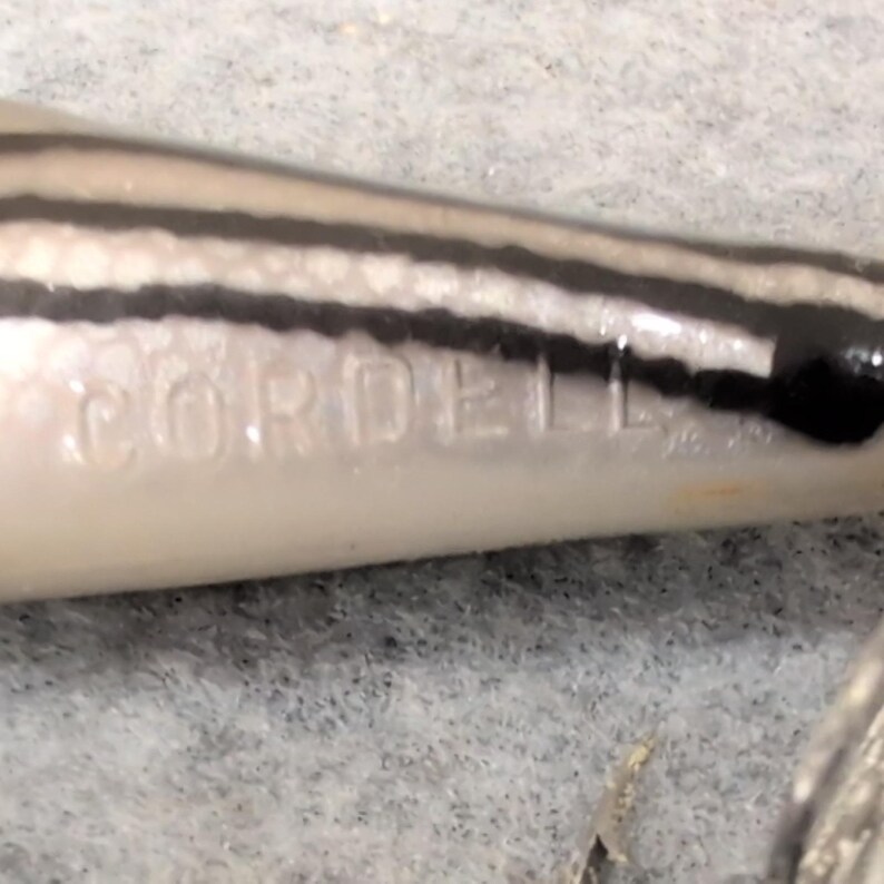 Cordell Hot Spot Fishing Lure Silver Black Stripe Blue Eye Vintage Tackle image 2