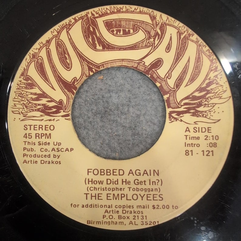 Los empleados engañados de nuevo El ajetreo de Atlanta Vulcan 81-121 Disco de vinilo de 45 RPM imagen 1