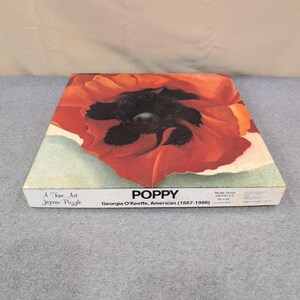 Georgia OKeeffe Poppy Fine Art Jigsaw Puzzle 500 Pieces Battle Road Press Vtg image 1