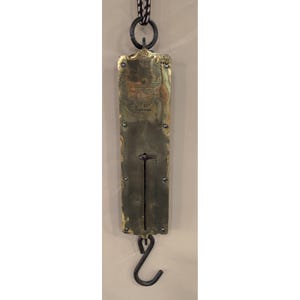 1890-1920's Chatillons Improved Spring Balance Hanging Scale NY 125 Lbs Brass image 1