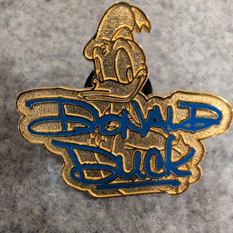 Disney Donald Duck Graffiti Logo 2004 Lanyard Pin Series Official Pin Trading image 1