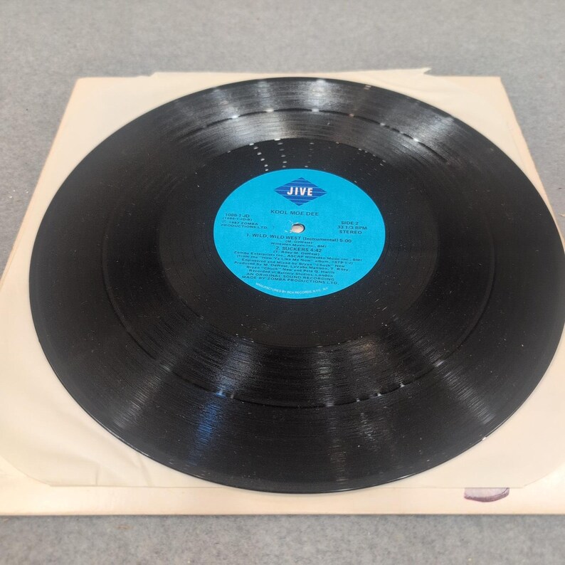 Kool Moe Dee Wild Wild West 30,3 cm vinyle simple 1988 Jive Records 1086-1-JD TB image 4