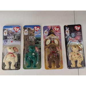 TY Beanie Babies Maple Erin Britannia Glory McDonald's House Charity Bears Set image 1