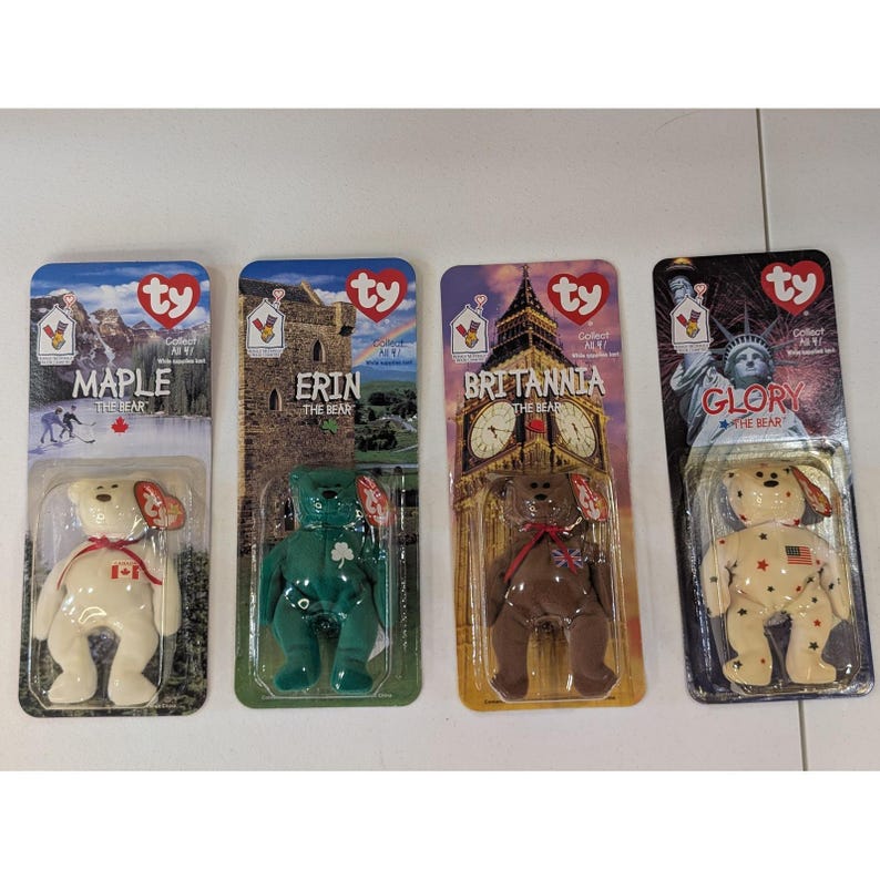 TY Beanie Babies Maple Erin Britannia Glory McDonald's House Charity Bears Set image 1